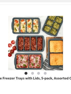 MIU Silicone Freezer Trays with Lids, 5-pack, Assorted Colors